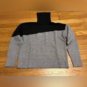 Anthropologie Color Block Turtleneck Sweater
